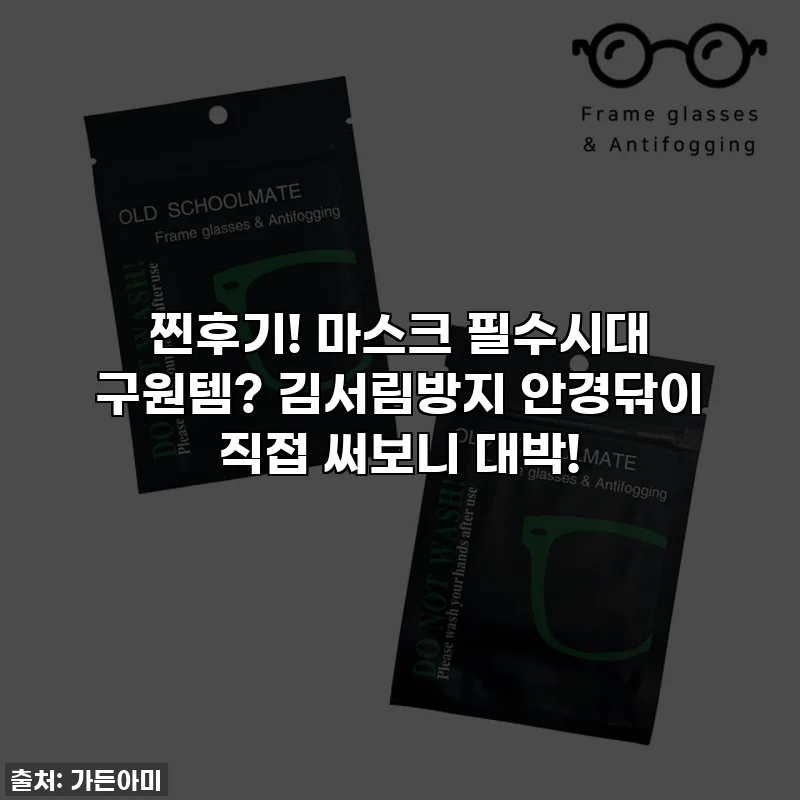 찐후기! 마스크 필수시대 구원템? 김서림방지 안경닦이 직접 써보니 대박!