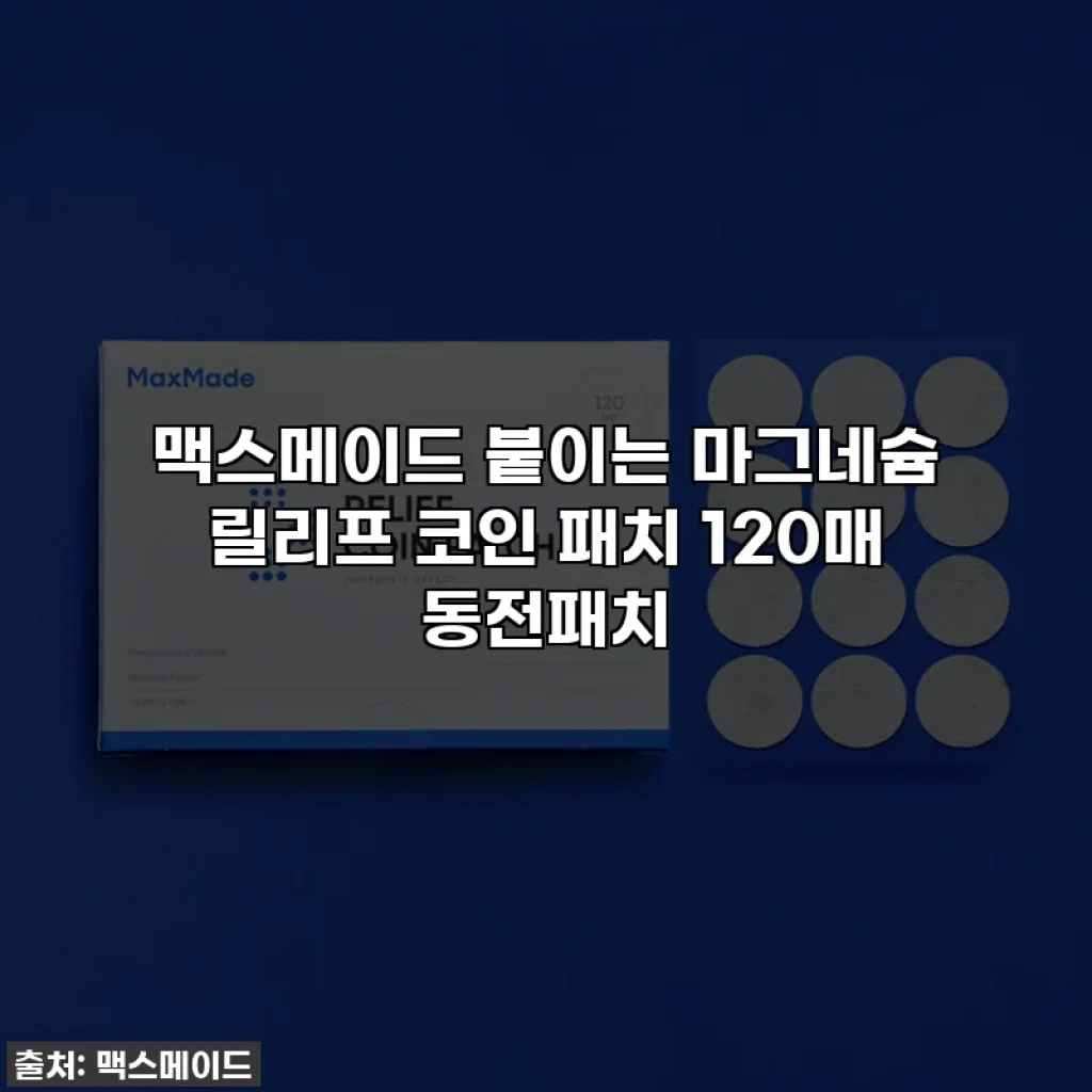 맥스메이드 붙이는 마그네슘 릴리프 코인 패치 120매 동전패치