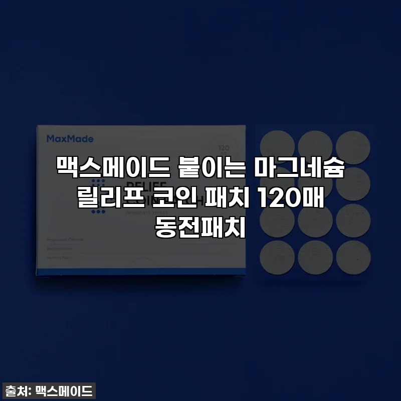 맥스메이드 붙이는 마그네슘 릴리프 코인 패치 120매 동전패치