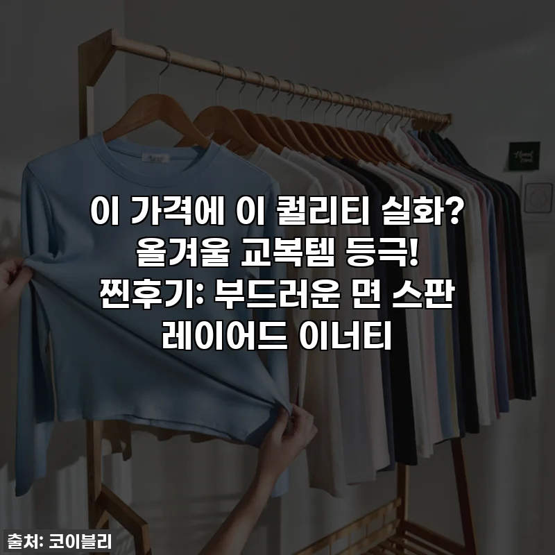 이 가격에 이 퀄리티 실화? 올겨울 교복템 등극! 찐후기: 부드러운 면 스판 레이어드 이너티