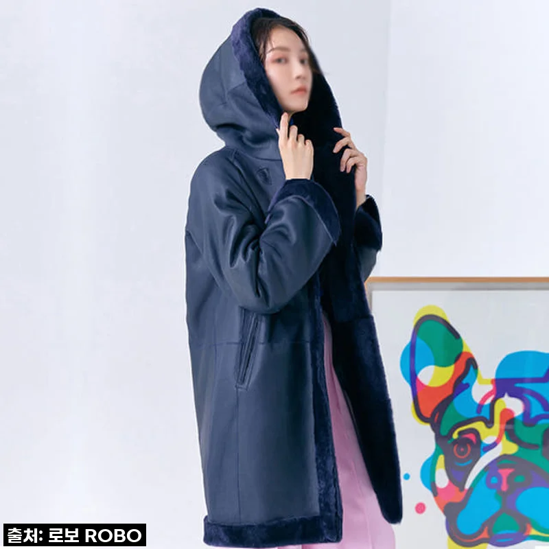 로보 리버시블 후드 롱 무스탕 토글 코트, 올겨울 인생템 등극! (이슈템, 품절주의!)