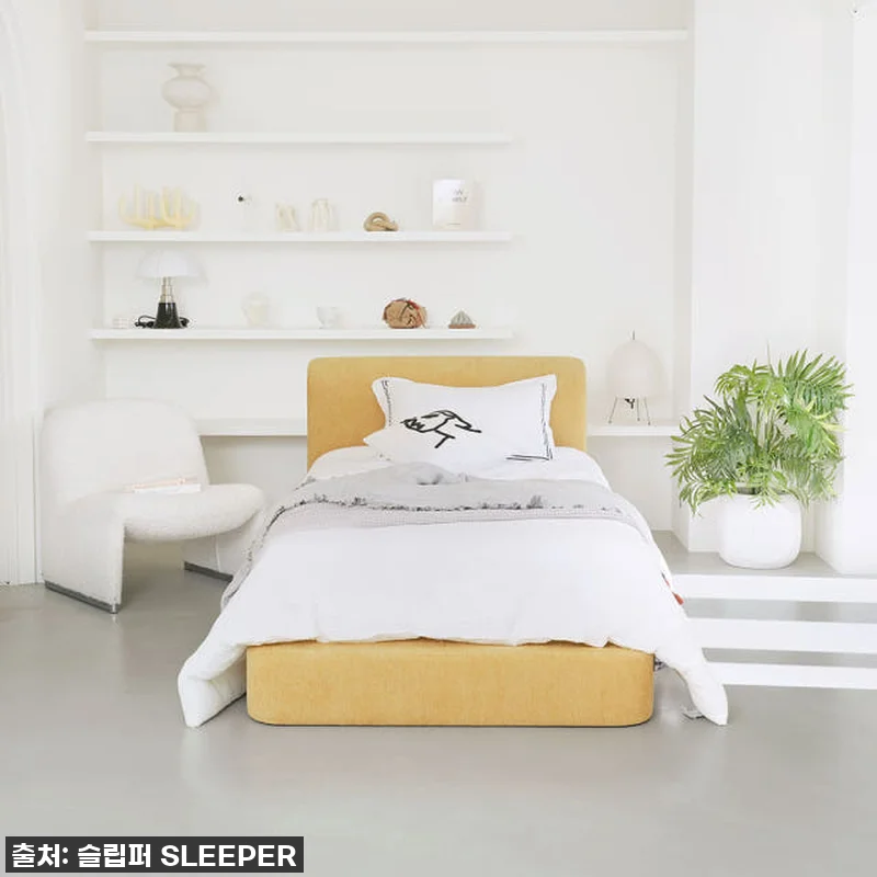 슬립퍼 아치 패브릭 침대 프레임 LK 관련 이미지 2