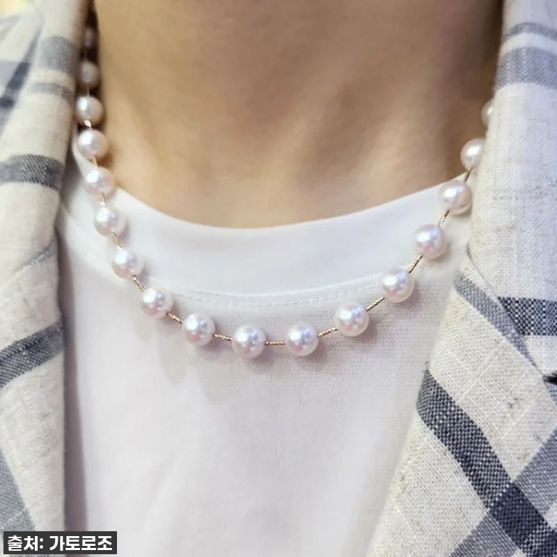 14k 진주목걸이 8~8.5mm 아코 관련 이미지 2
