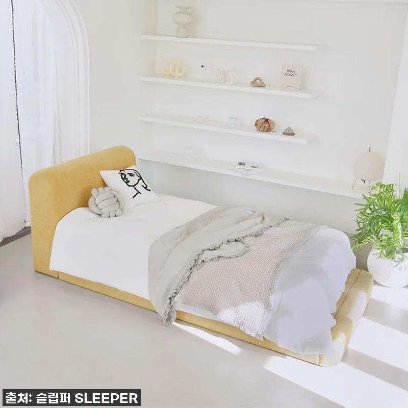 슬립퍼 아치 패브릭 침대 프레임 LK 관련 이미지 4