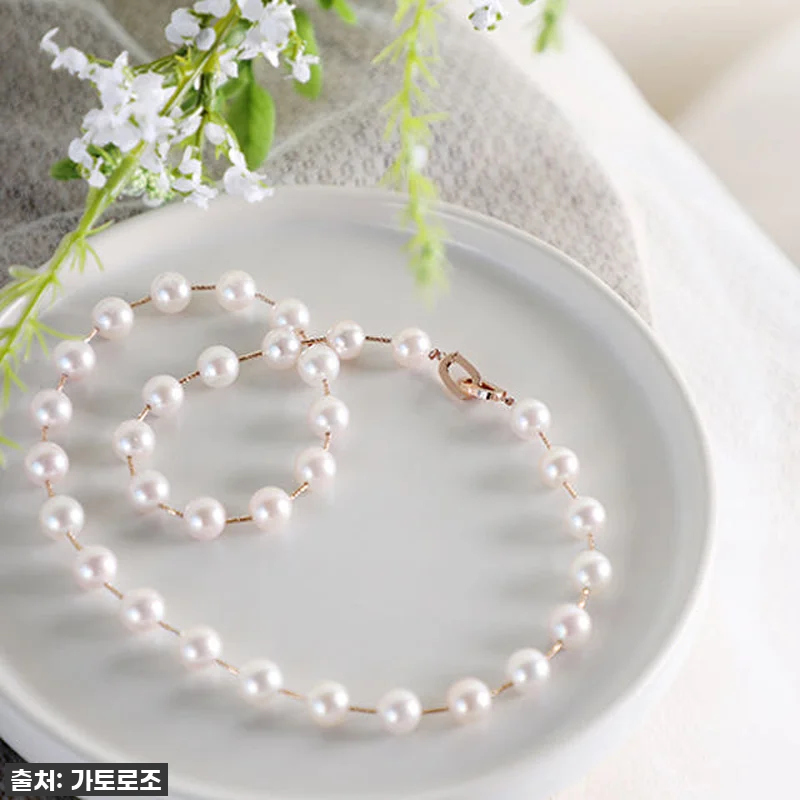 14k 진주목걸이 8~8.5mm 아코 관련 이미지 4