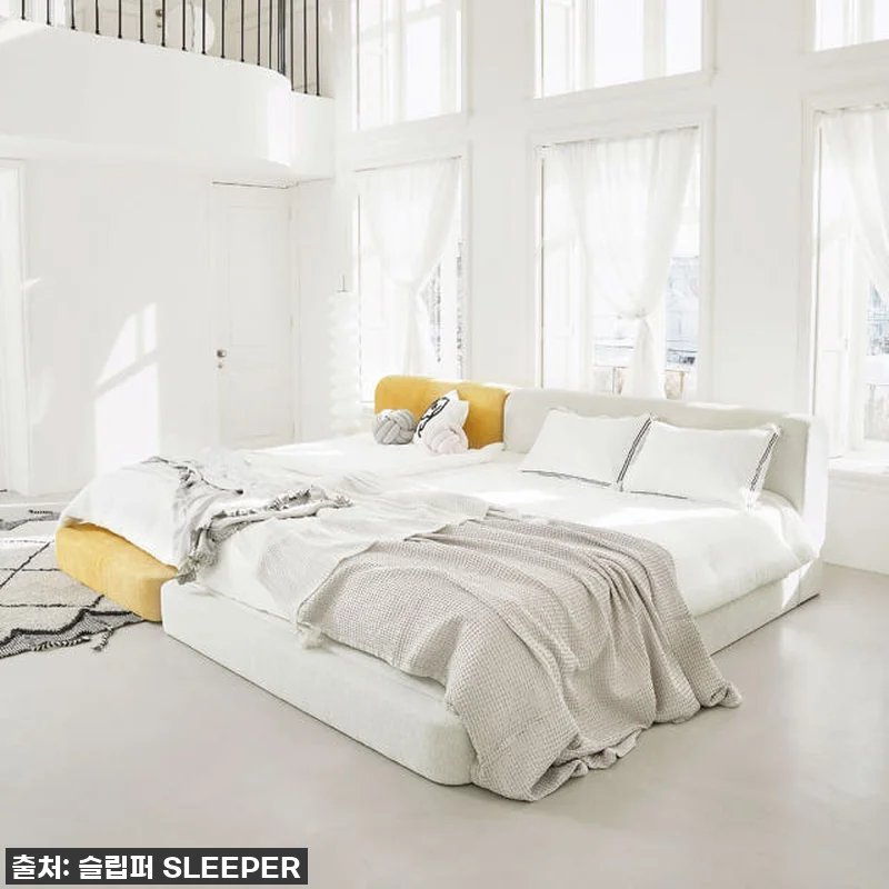 슬립퍼 아치 패브릭 침대 프레임 LK 관련 이미지 6