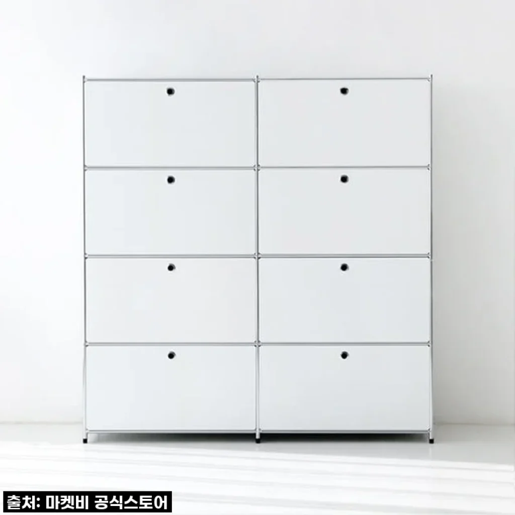 모듈가구 심플리 4x2 수납장 8문 BC102 152x40x158, 4단, 화이트 2185.9325