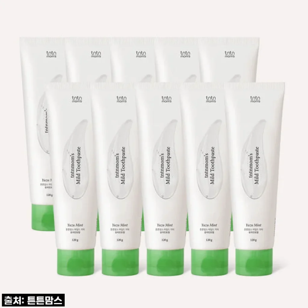 튼튼맘스 무불소 순한 비건 임산부치약 (유자민트향) 120g 10개 사용후기