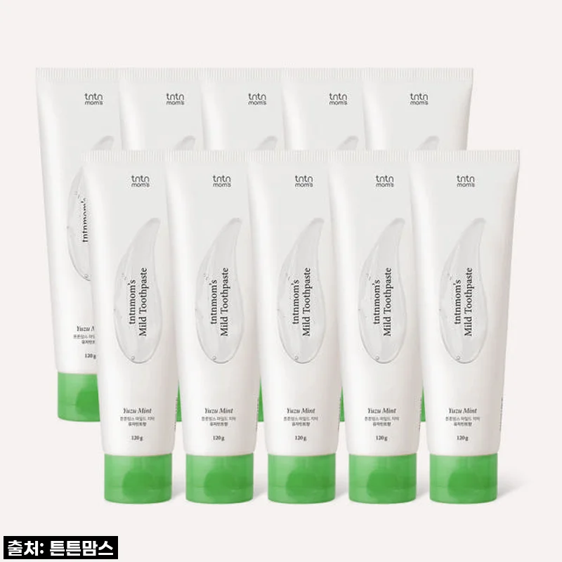 튼튼맘스 무불소 순한 비건 임산부치약 (유자민트향) 120g 10개 사용후기