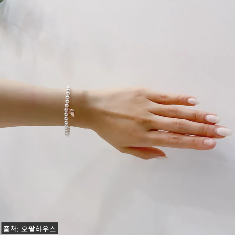 14k 통통하트 5mm 진주 팔찌 O 관련 이미지 1