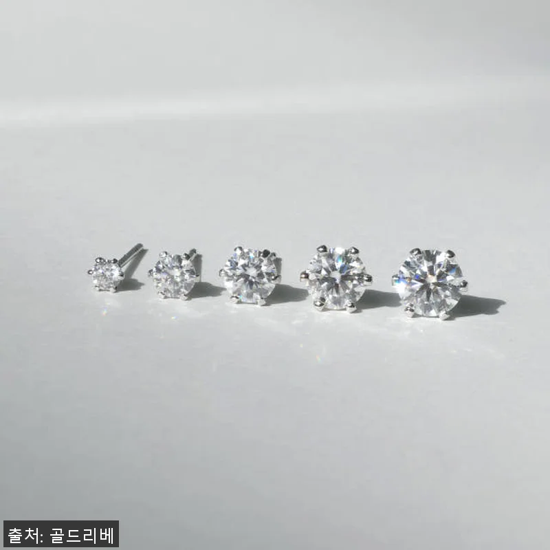 랩다이아몬드 침귀걸이 6프롱 3부 5 관련 이미지 2
