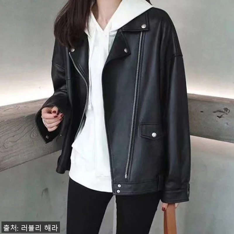 러블리해라 여성 양가죽 자켓 가을 간 관련 이미지 2