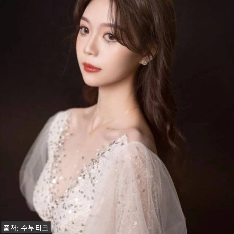 셀프웨딩드레스 파티 이브닝 스팽클 웨 관련 이미지 2