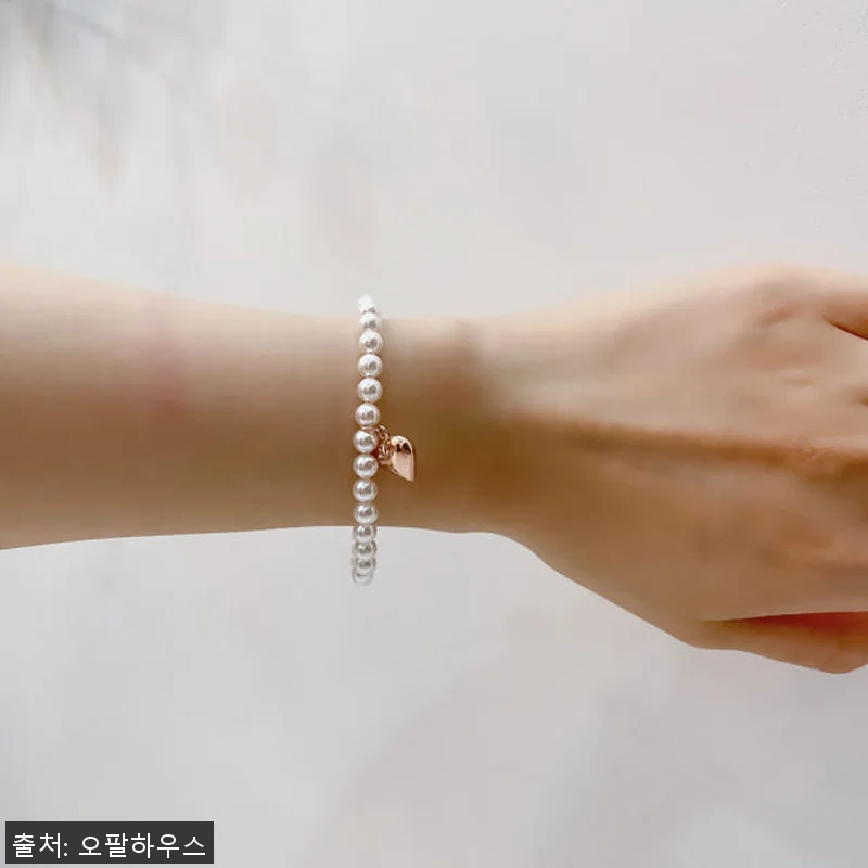 14k 통통하트 5mm 진주 팔찌 O 관련 이미지 2