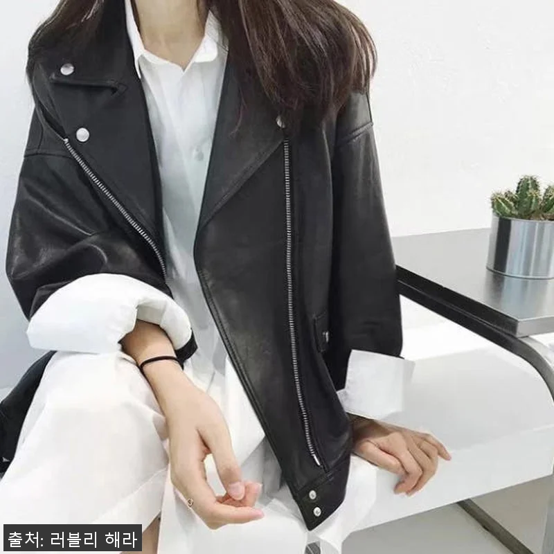 러블리해라 여성 양가죽 자켓 가을 간 관련 이미지 3