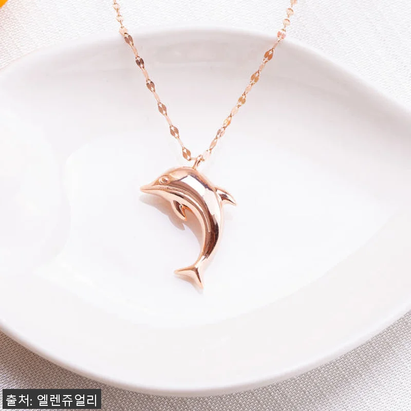14k 비트 돌고래 금 목걸이 사용후 관련 이미지 3