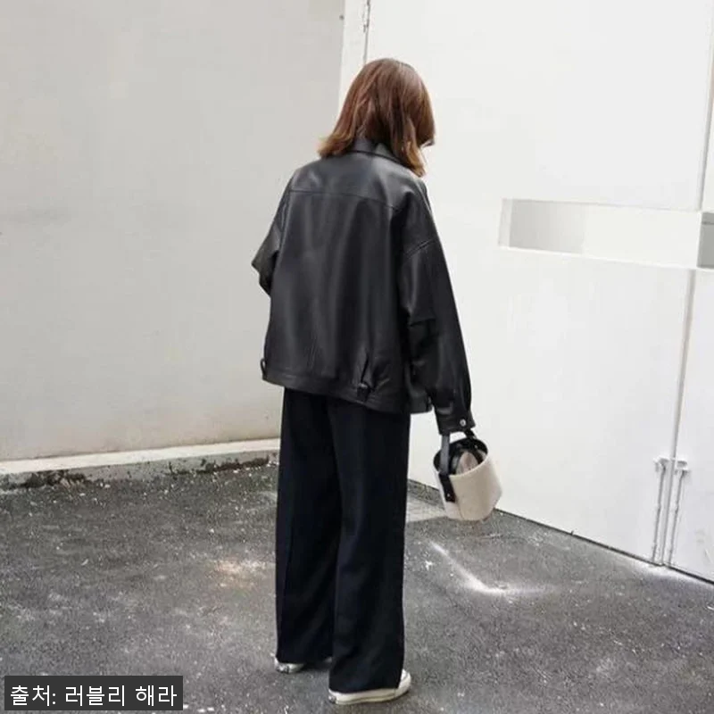 러블리해라 여성 양가죽 자켓 가을 간 관련 이미지 4