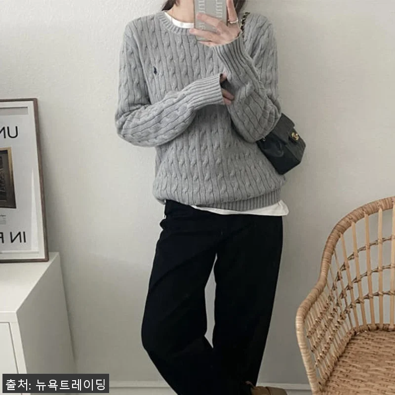폴로랄프로렌 여성 케이블 꽈배기 코튼 관련 이미지 5