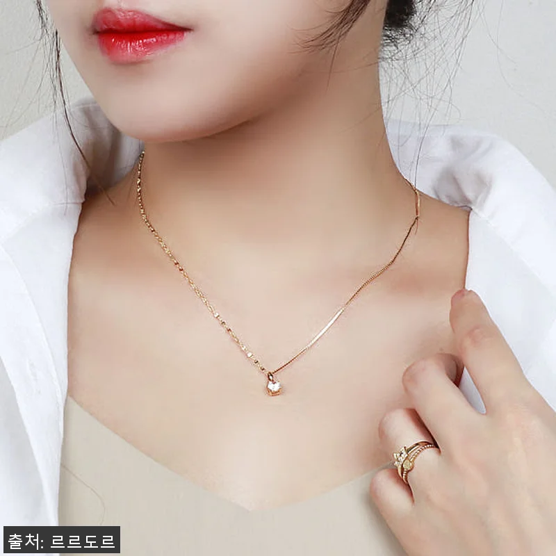 14K 18K 언발 체인 목걸이 비사 관련 이미지 6