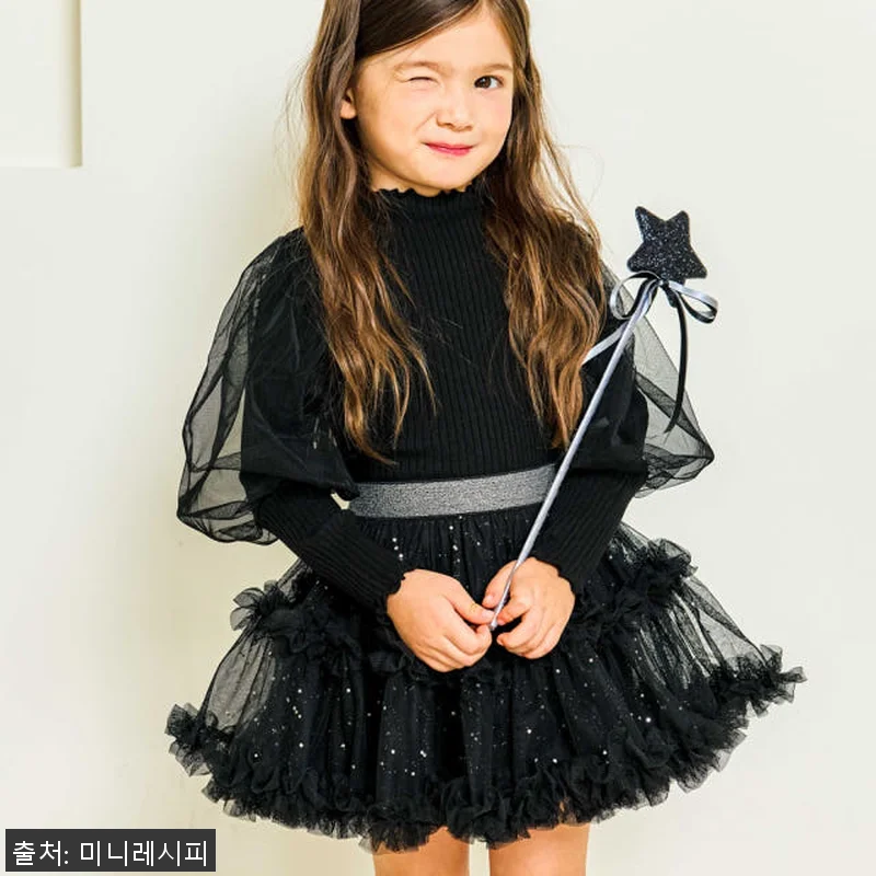 미니레시피 블랙스스커트 블랙 여아 코 관련 이미지 8