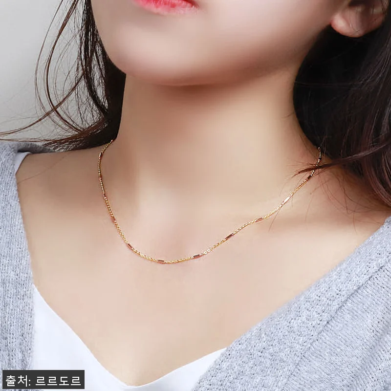 14k 18k 바 체인 줄 목걸이 투 관련 이미지 8