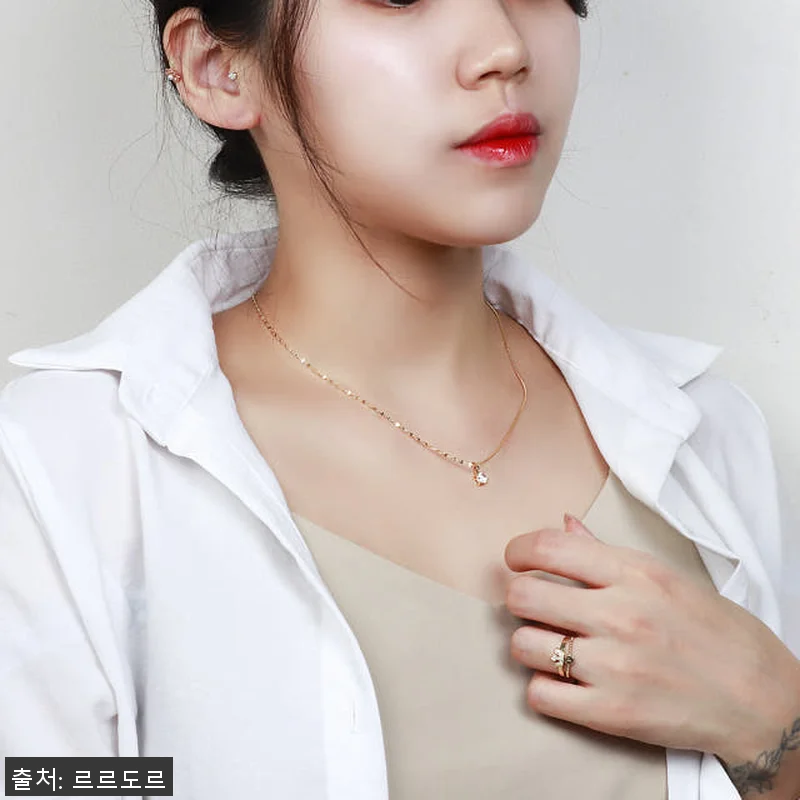 14K 18K 언발 체인 목걸이 비사 관련 이미지 8