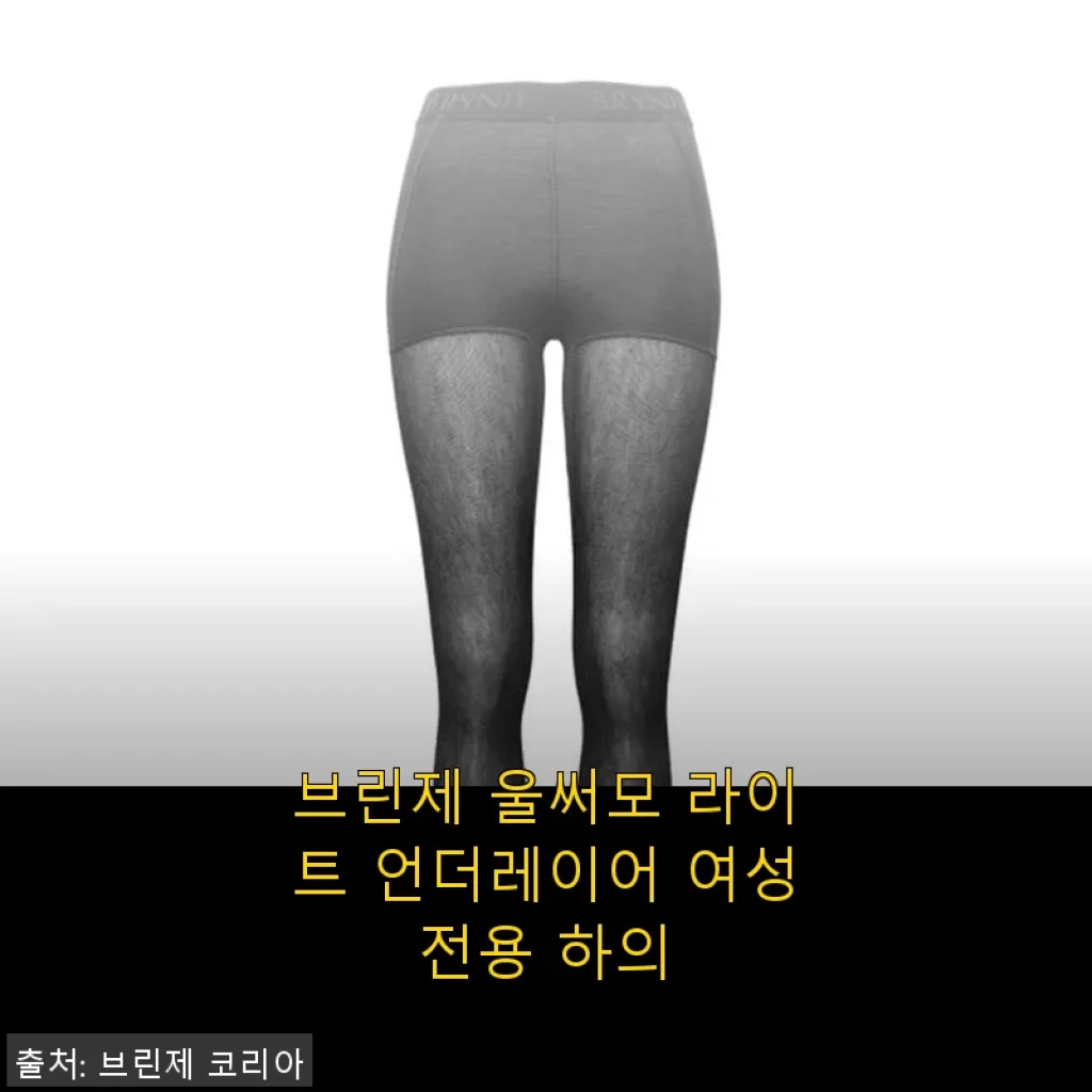 브린제 울써모 라이트 언더레이어 여성전용 하의 사용후기