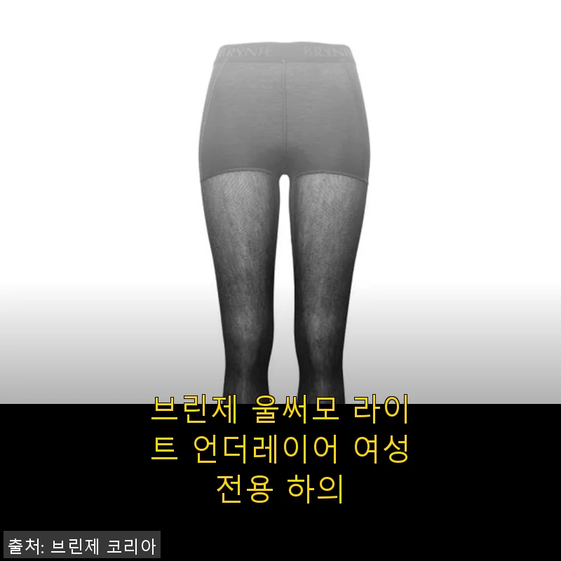 브린제 울써모 라이트 언더레이어 여성전용 하의 사용후기