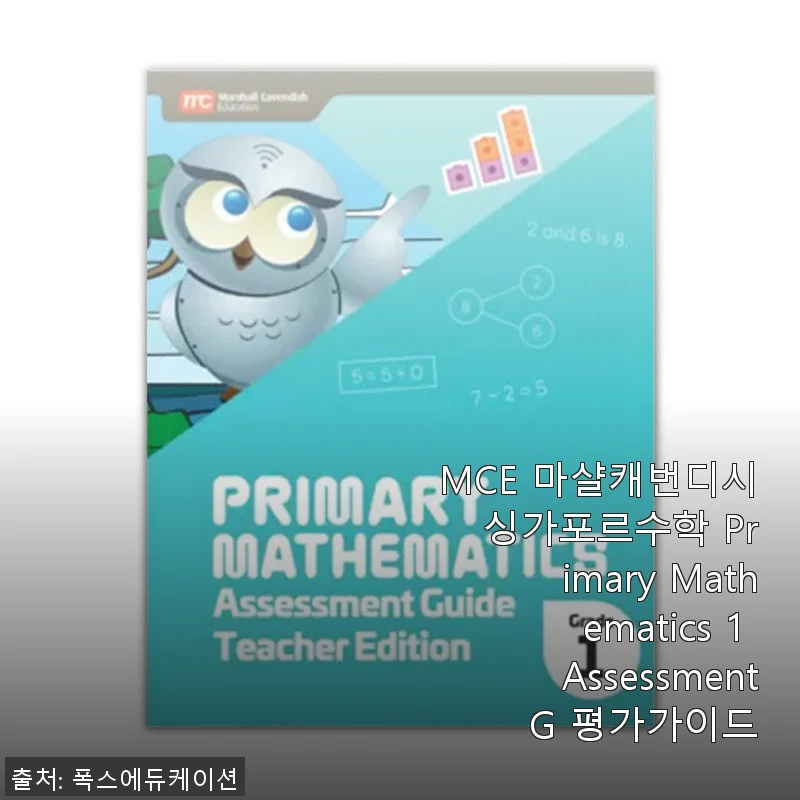 MCE 마샬캐번디시 싱가포르수학 Primary Mathematics 1 Assessment G 평가가이드 사용 후기