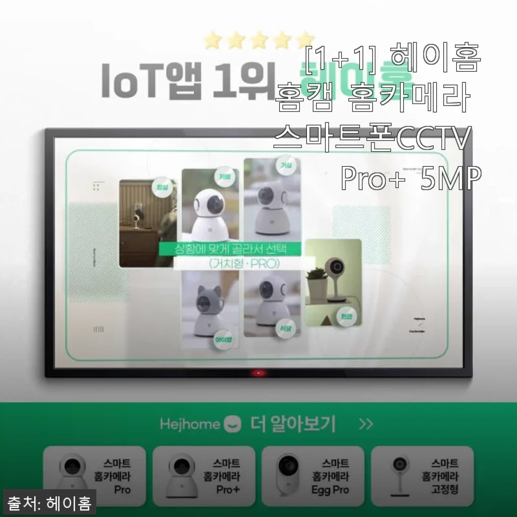 [1+1] 헤이홈 홈캠 홈카메라 스마트폰CCTV Pro+ 5MP 사용후기