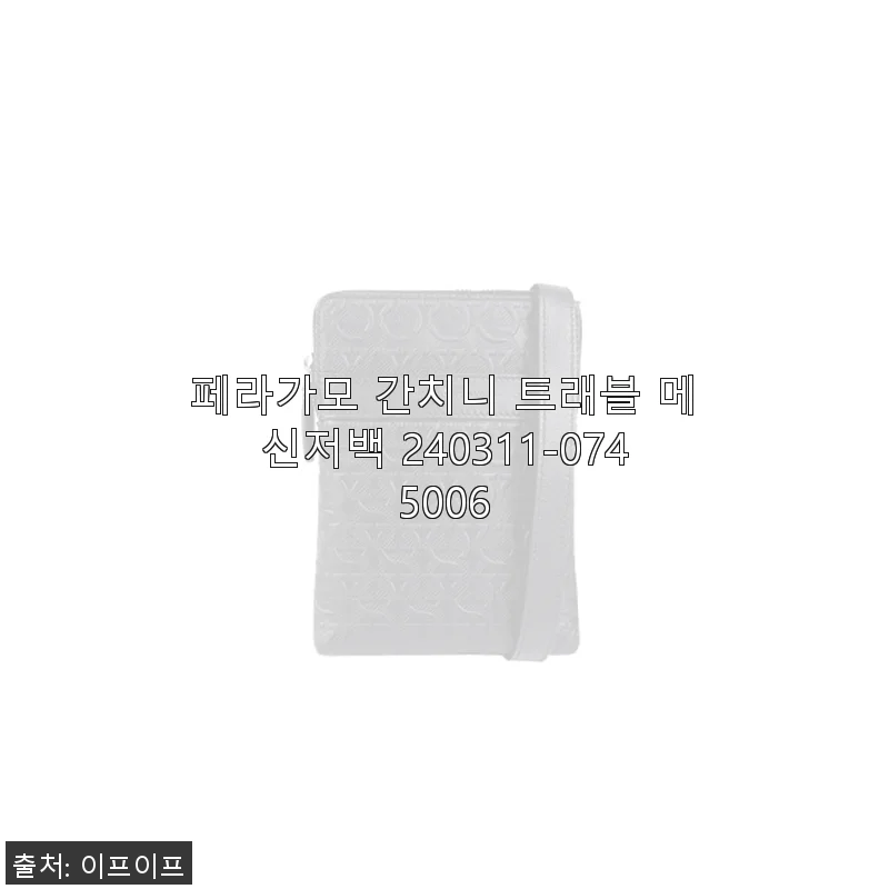 페라가모 간치니 트래블 메신저백 240311-0745006 사용후기