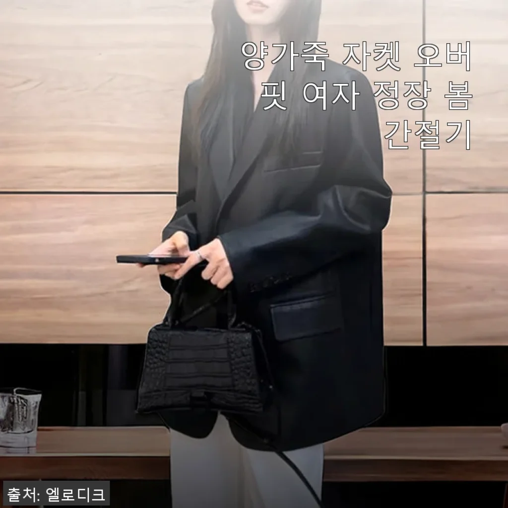 양가죽 자켓 오버핏 여자 정장 봄 간절기 사용후기