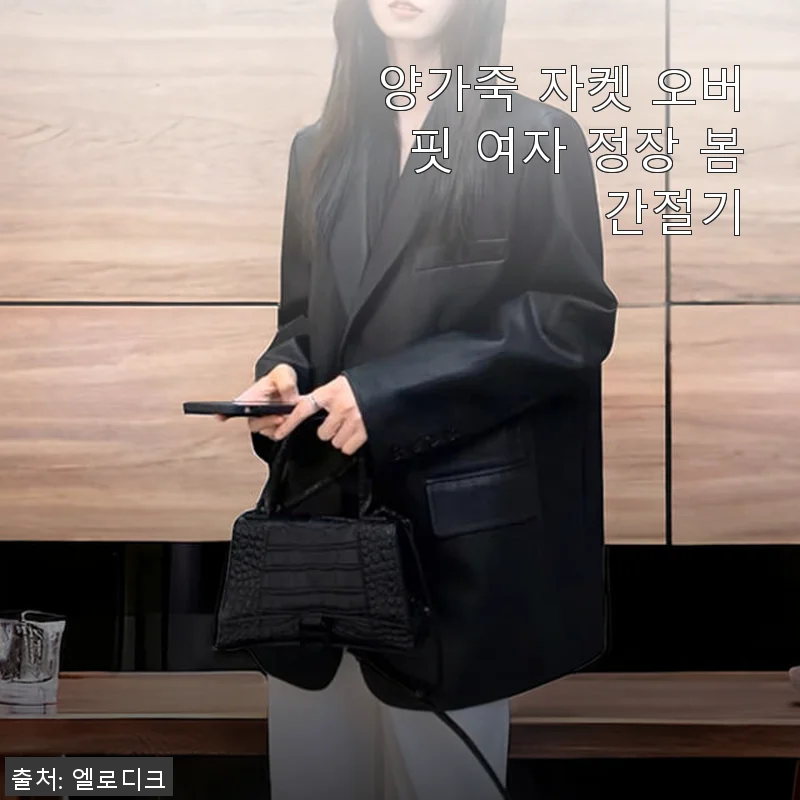 양가죽 자켓 오버핏 여자 정장 봄 간절기 사용후기