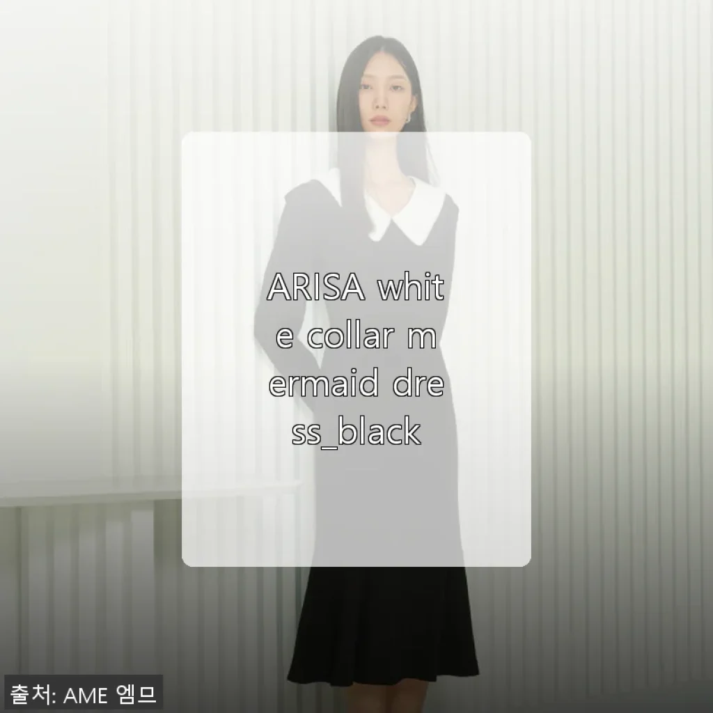 ARISA white collar mermaid dress_black 사용후기: 세련된 머메이드 드레스 경험담
