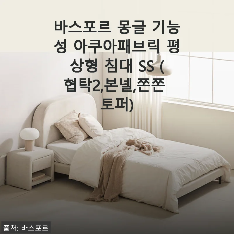 바스포르 몽글 기능성 아쿠아패브릭 평상형 침대 SS 사용후기