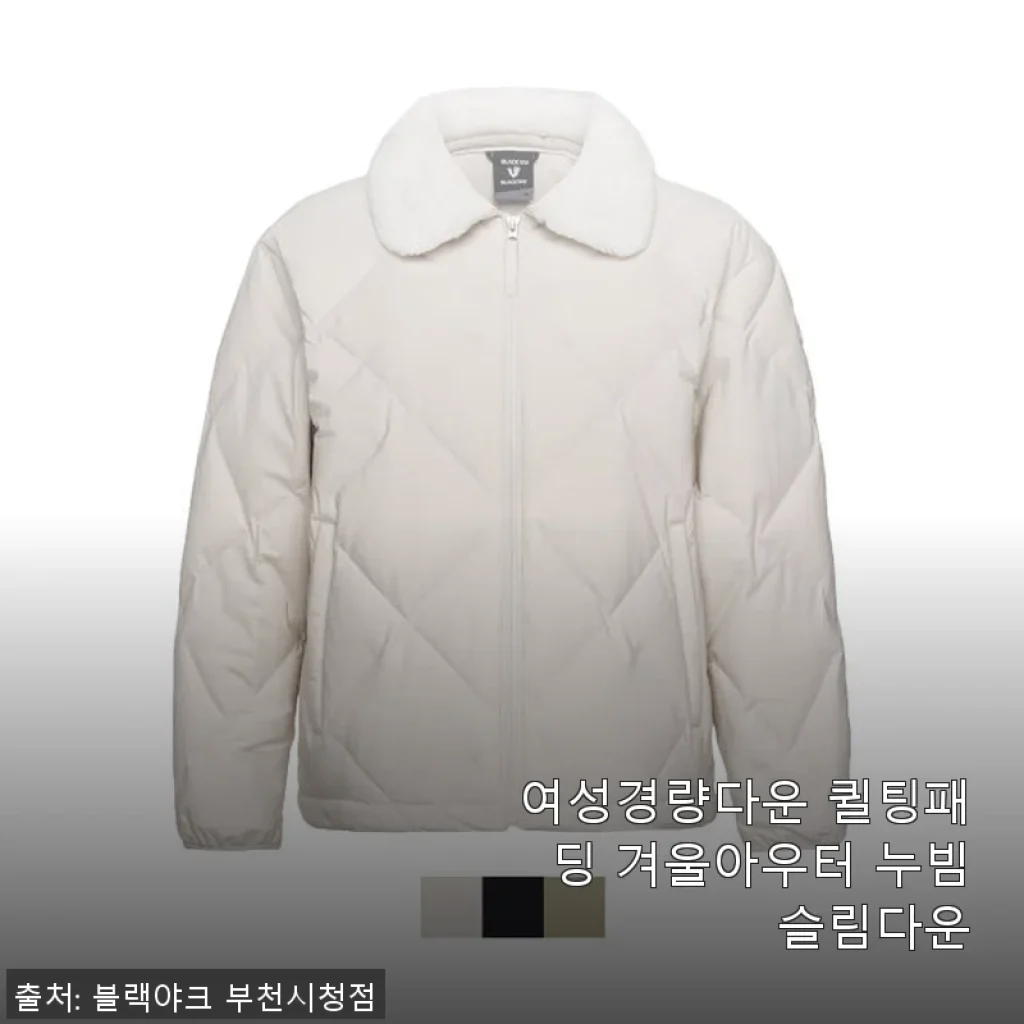 여성경량다운 퀼팅패딩 겨울아우터 누빔 슬림다운 사용후기