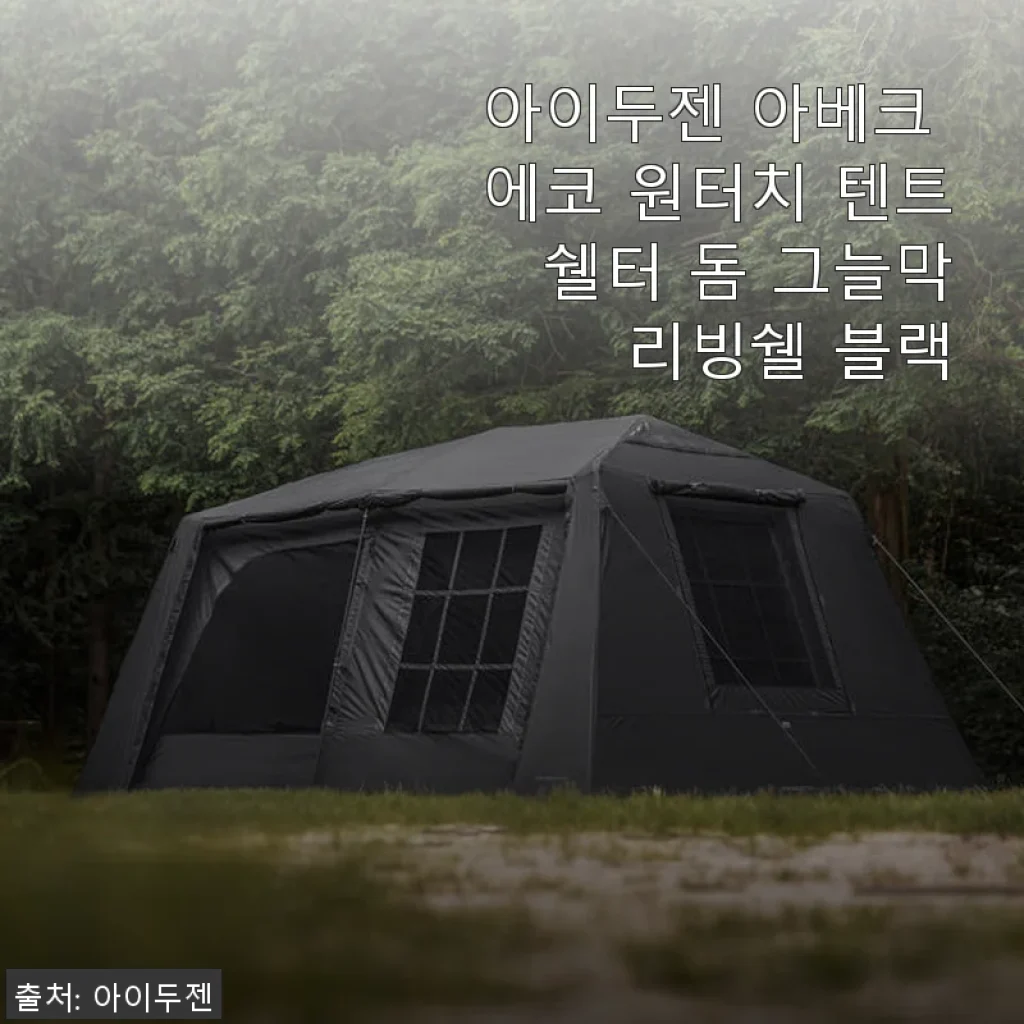 아이두젠 아베크 에코 원터치 텐트 쉘터 블랙, 실제 사용 후기와 솔직한 평가