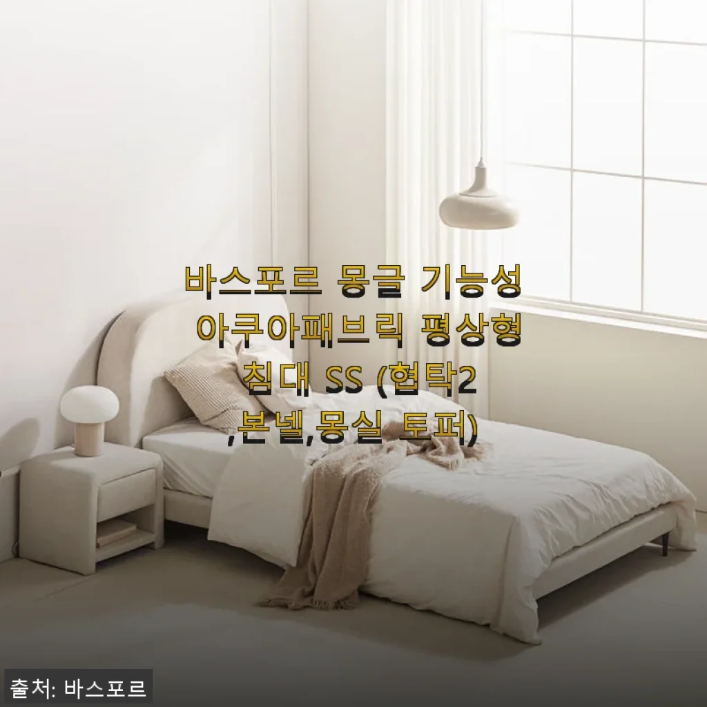 바스포르 몽글 기능성 아쿠아패브릭 평상형 침대 SS 사용후기