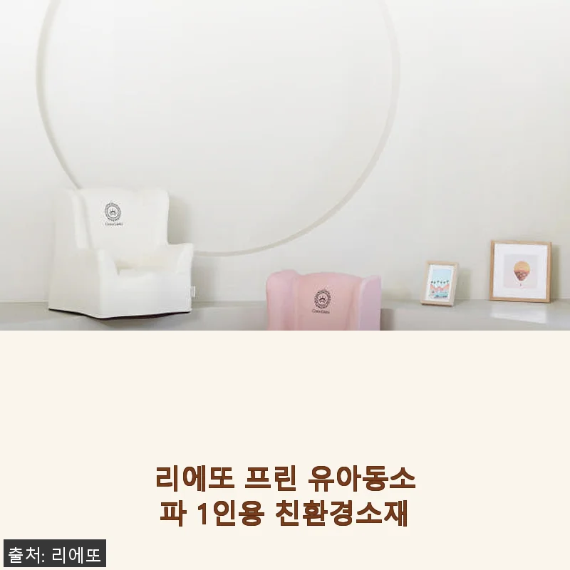 리에또 프린 유아동소파 1인용 친환경소재 사용후기