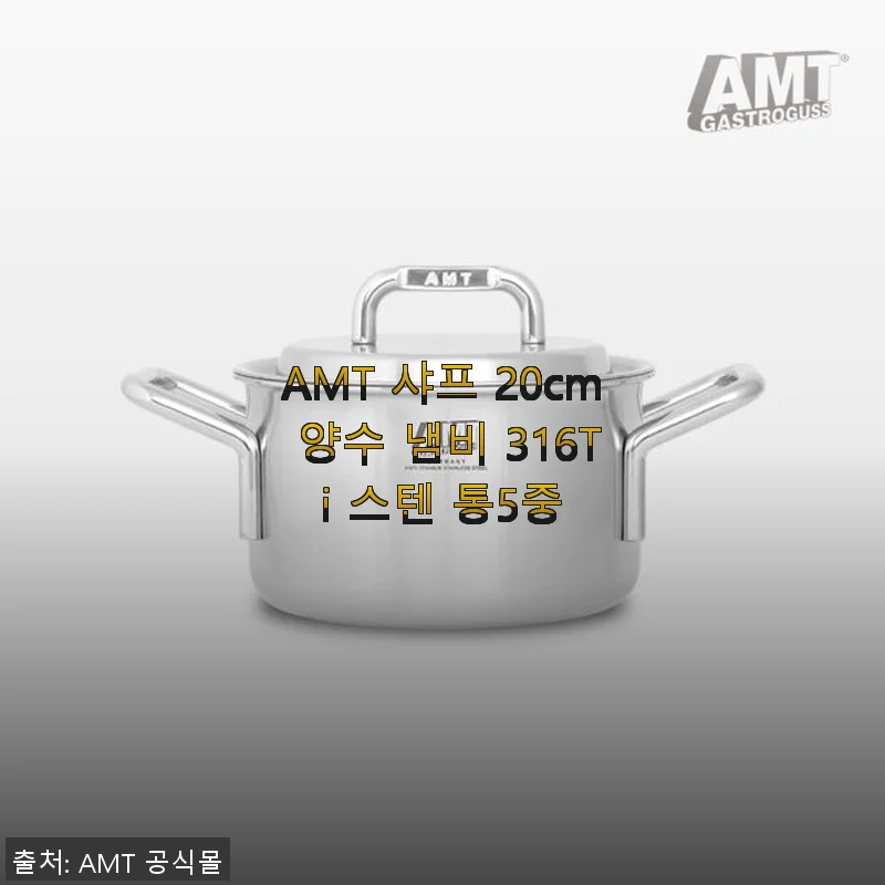 AMT 샤프 20cm 양수 냄비 316Ti 스텐 통5중 사용후기