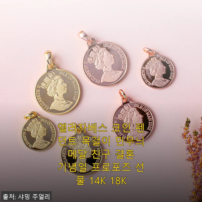 엘리자베스 코인 펜던트 목걸이 14K 18K 사용후기와 제품소개
