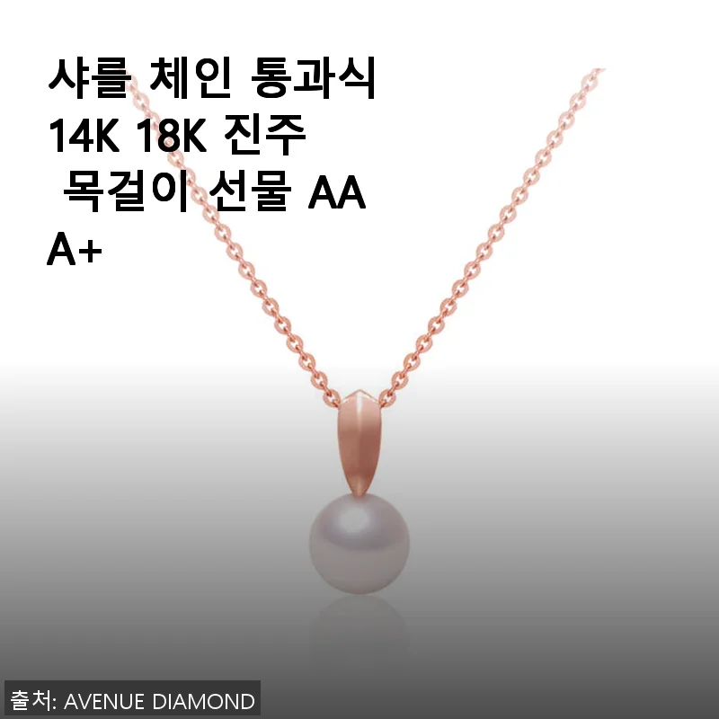 샤를 체인 통과식 14K 18K 진주 목걸이 사용후기 - 우아함과 세련됨을 동시에