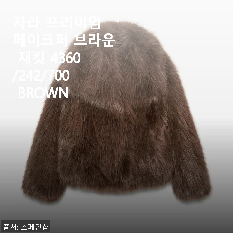 자라 프리미엄 페이크퍼 브라운 재킷 사용후기: 겨울철 포근함과 스타일을 한 번에