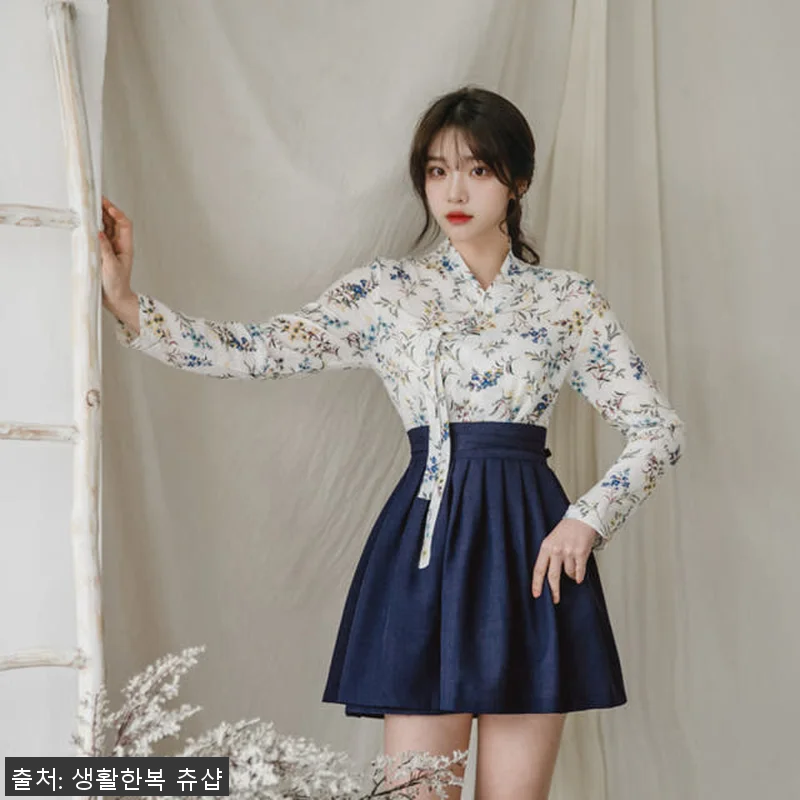 생활한복 세트 야생화+너울 개량 계량 관련 이미지 1