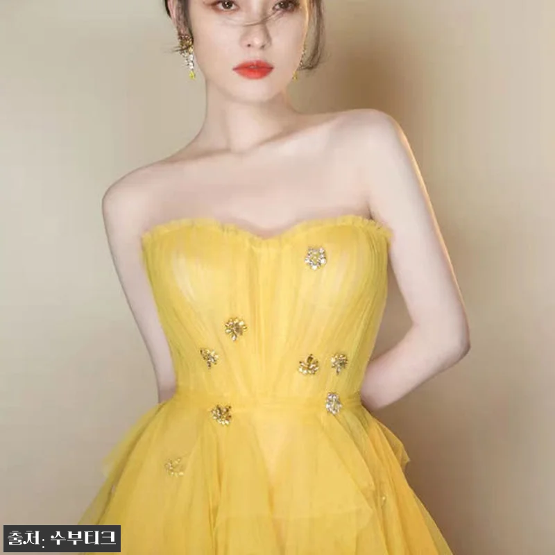 셀프웨딩 튜브탑 이브닝 드레스 사용후 관련 이미지 1