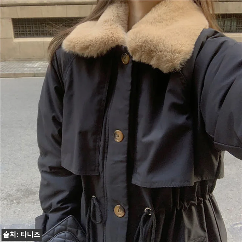라문 털안감 겨울 여성 패딩 퍼 카라 관련 이미지 1