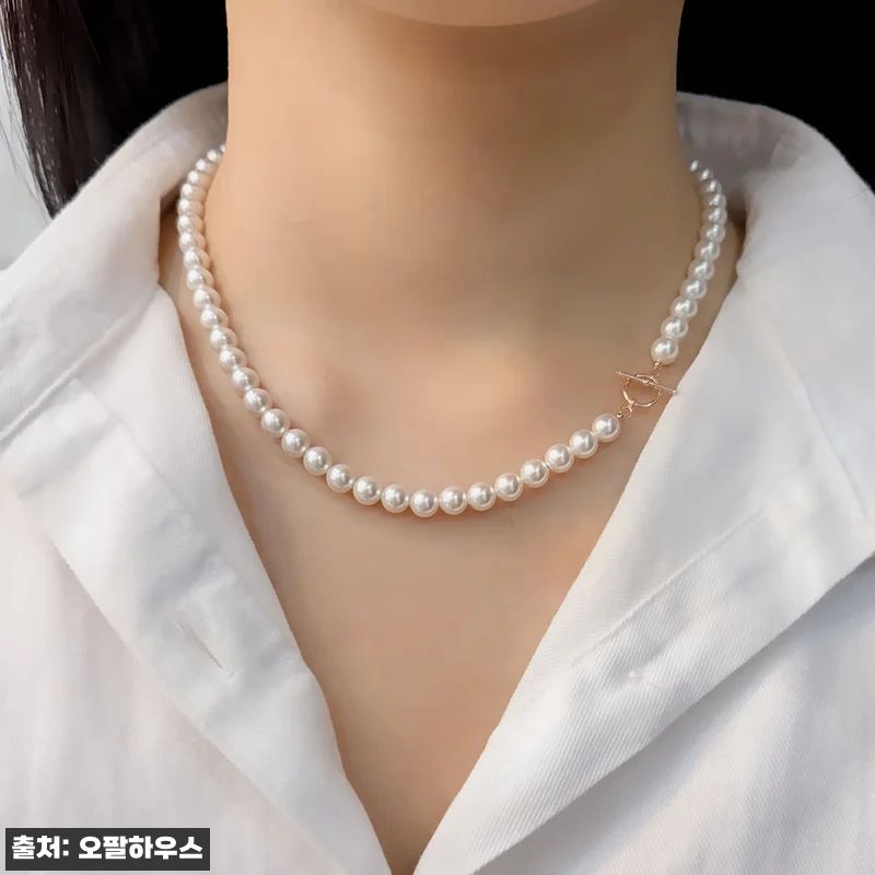 14k 6mm 스왈진주 토글 목걸이 관련 이미지 1