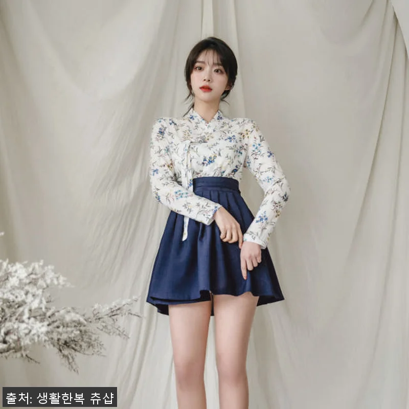 생활한복 세트 야생화+너울 개량 계량 관련 이미지 2