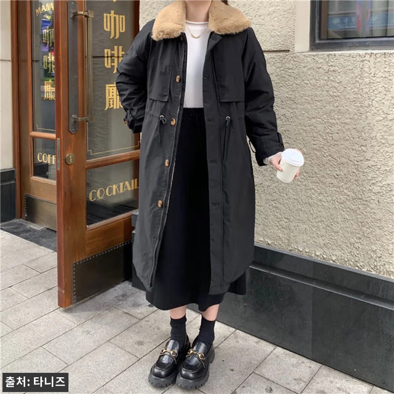 라문 털안감 겨울 여성 패딩 퍼 카라 관련 이미지 2