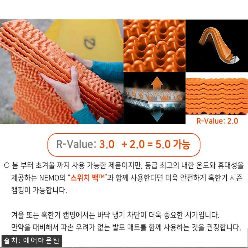 니모 오라 백패킹 에어매트 자충매트 관련 이미지 2